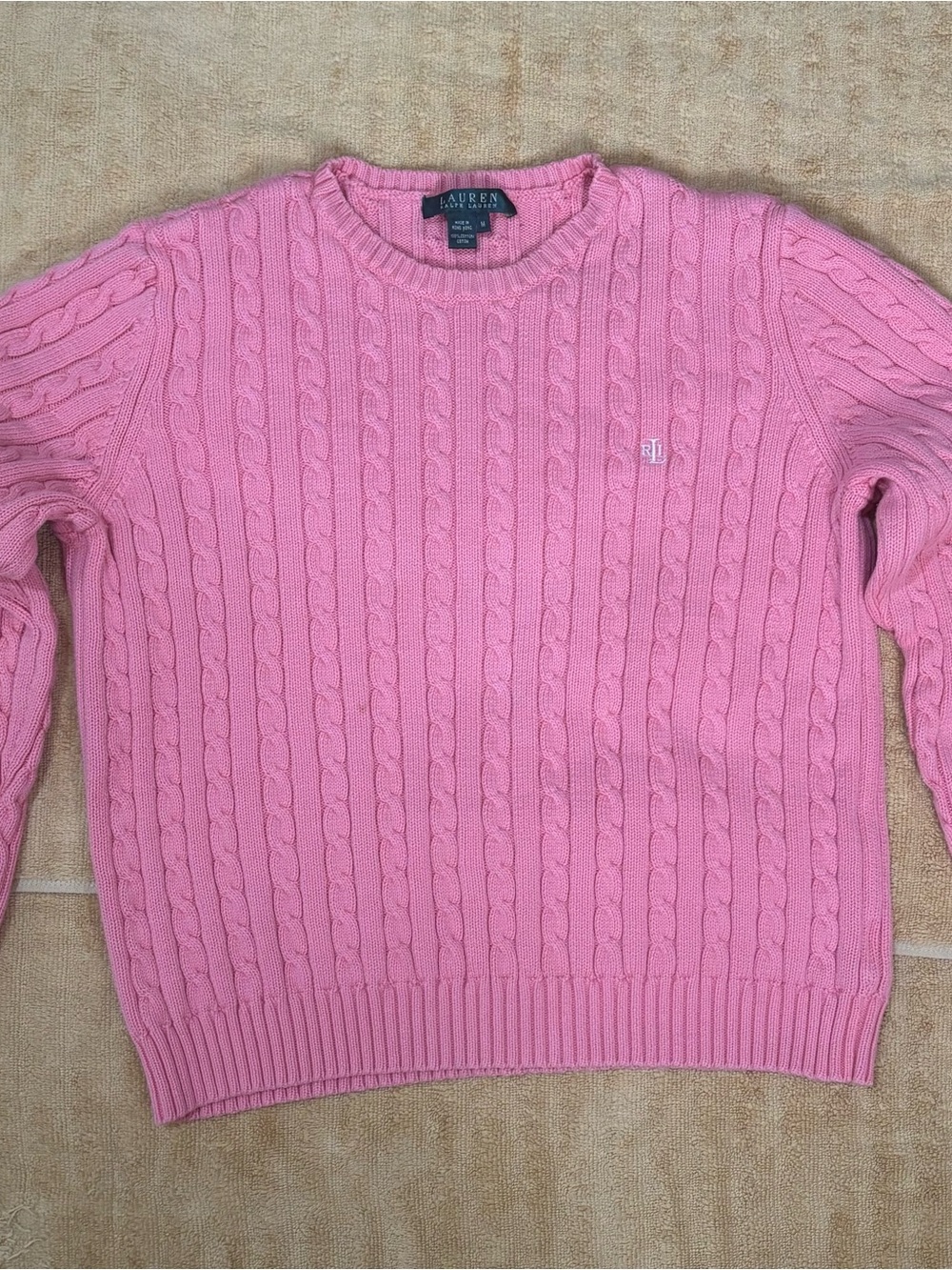 Vintage Lauren Ralph Lauren Cable Knit Sweater Women's Medium